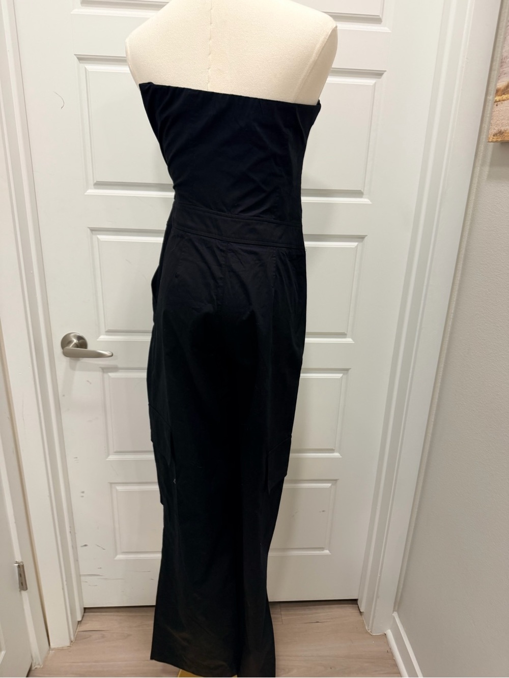 Zara Strapless Black Cargo Jumpsuit - Sleek Women's One-Piece NWT - Picture 4 of 10